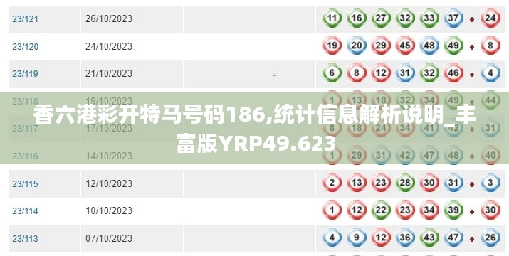 香六港彩开特马号码186,统计信息解析说明_丰富版YRP49.623