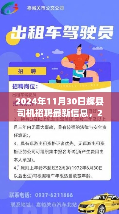 辉县司机招聘最新信息,职业前景、要求及应聘指南(2024年)