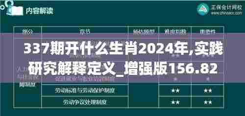 337期开什么生肖2024年,实践研究解释定义_增强版156.822-1