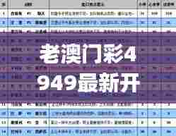 老澳门彩4949最新开奖记录,科学解答解释定义_静态版19.700