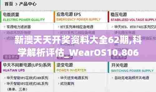 新澳天天开奖资料大全62期,科学解析评估_WearOS10.806
