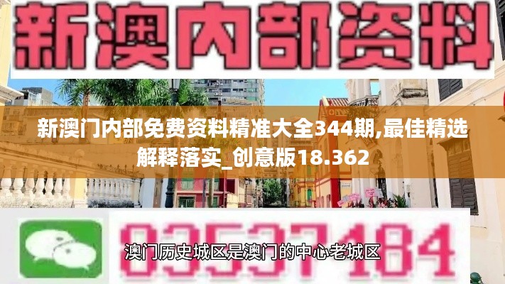 新澳门内部免费资料精准大全344期,最佳精选解释落实_创意版18.362