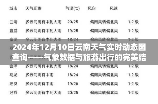 2024年12月10日云南天气动态图,气象数据与旅游出行的无缝对接