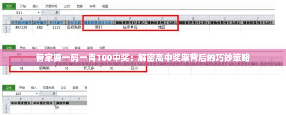 管家婆一码一肖100中奖:解密高中奖率背后的巧妙策略
