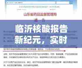 临沂核酸报告新纪元,科技实时出结果重塑生活体验