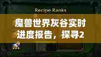 魔兽世界灰谷实时进度报告，探寻游戏进展的里程碑时刻——2024年12月22日回顾