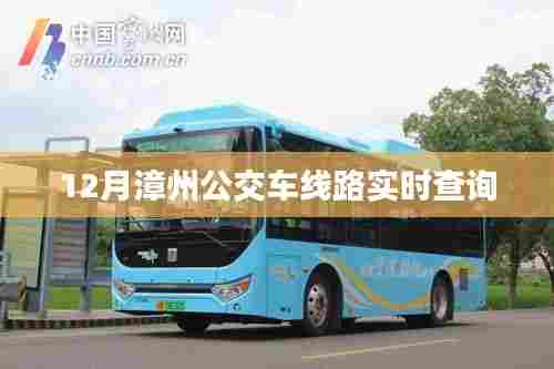 漳州公交实时查询系统,12月线路更新