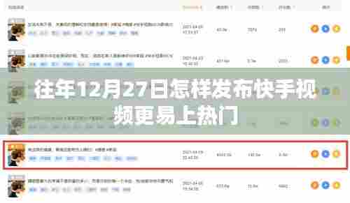 快手视频热门发布策略,如何提升上热门几率在年末时段