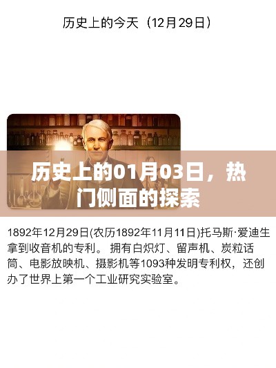 历史侧面的探索，一月三日热门事件回顾