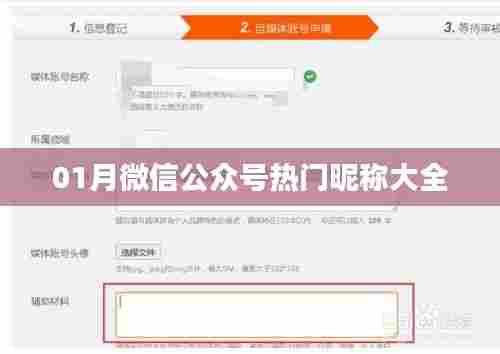 微信公众号热门昵称精选集,一月精选推荐