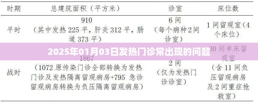 2025年1月3日发热门诊常见问题解析