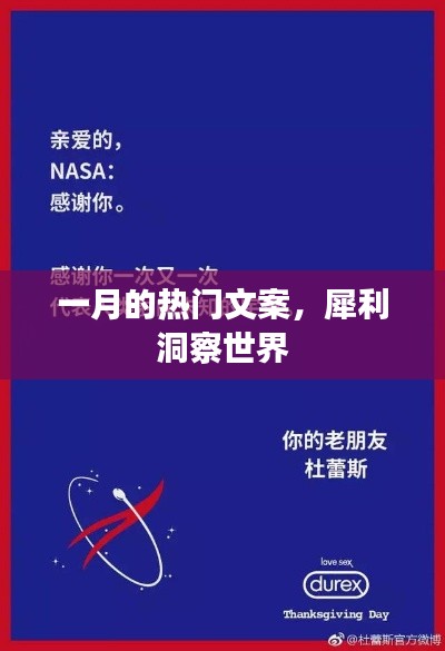 一月的热门文案,犀利洞察世界风采