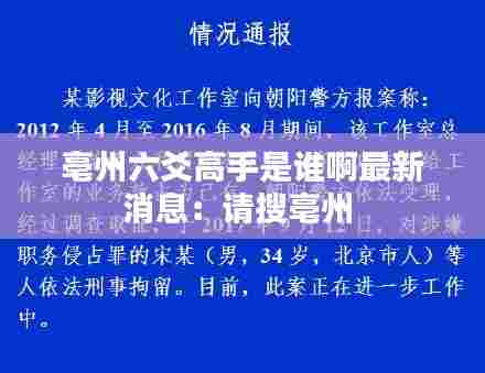 亳州六爻高手是谁啊最新消息:请搜亳州