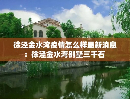 徐泾金水湾疫情怎么样最新消息：徐泾金水湾别墅三千石 