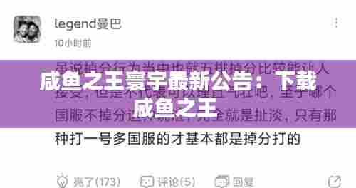 咸鱼之王寰宇最新公告:下载咸鱼之王