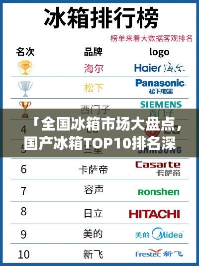 「全国冰箱市场大盘点,国产冰箱TOP10排名深度解析」