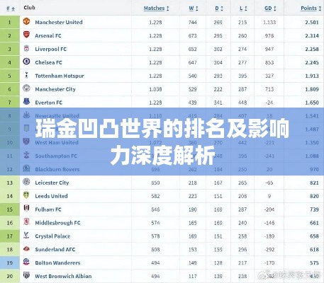 瑞金凹凸世界的排名及影响力深度解析